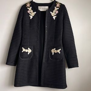 Burberry London Ribbed Embroidered Cardigan/Coat